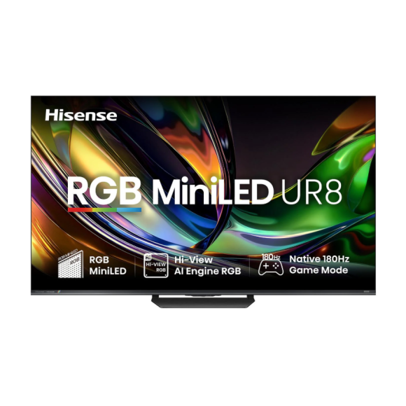 75UR8SAU Hisense 75 INCH UR8SAU ULED 4K UHD RGB Mini-LED Smart TV (2026)